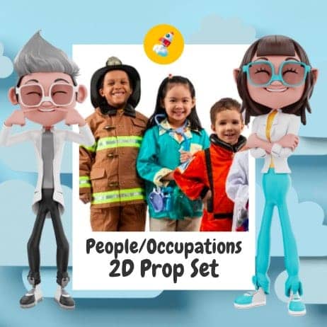 People and Occupations 2D Prop Set esl teacher tools