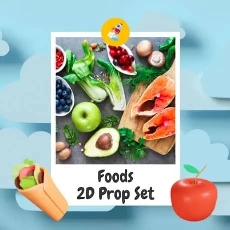 Foods-2D-Prop-Set esl teacher tools